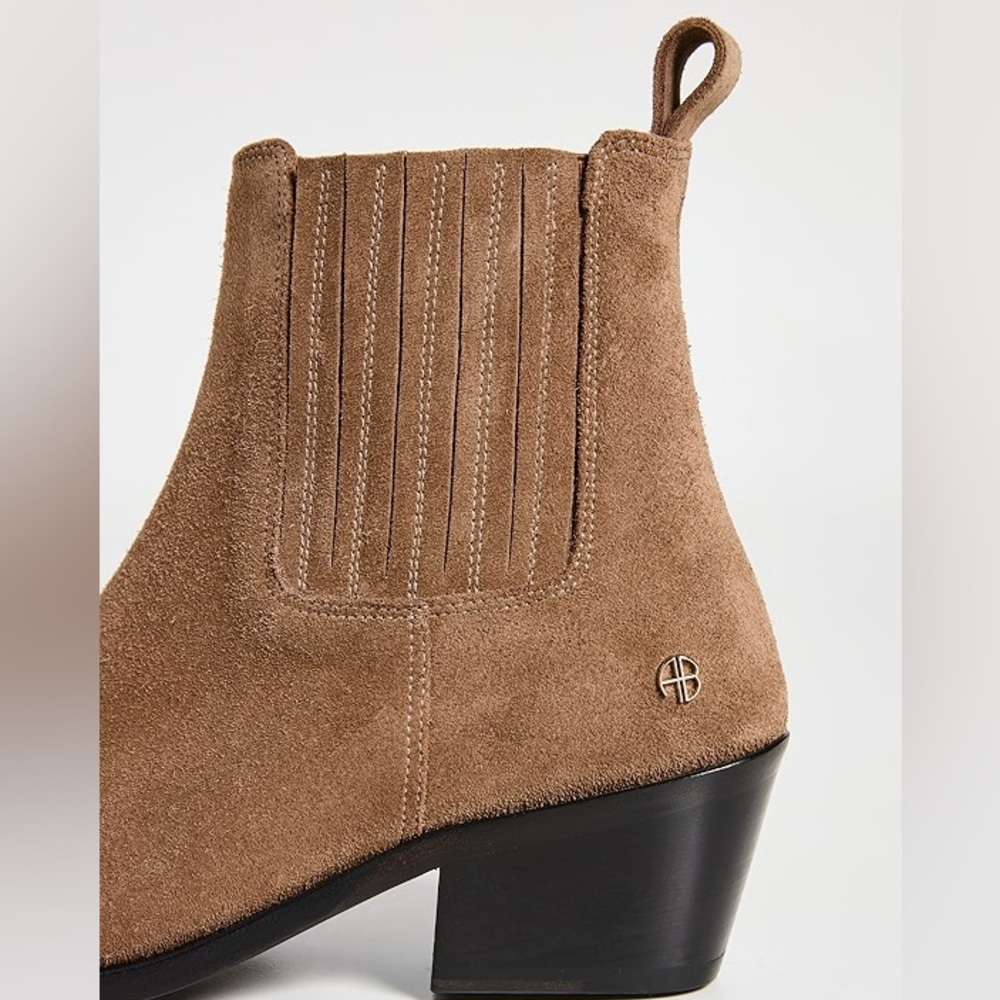 Anine Bing Suede Ankle Booties in Light Brown - Picture 5 of 6